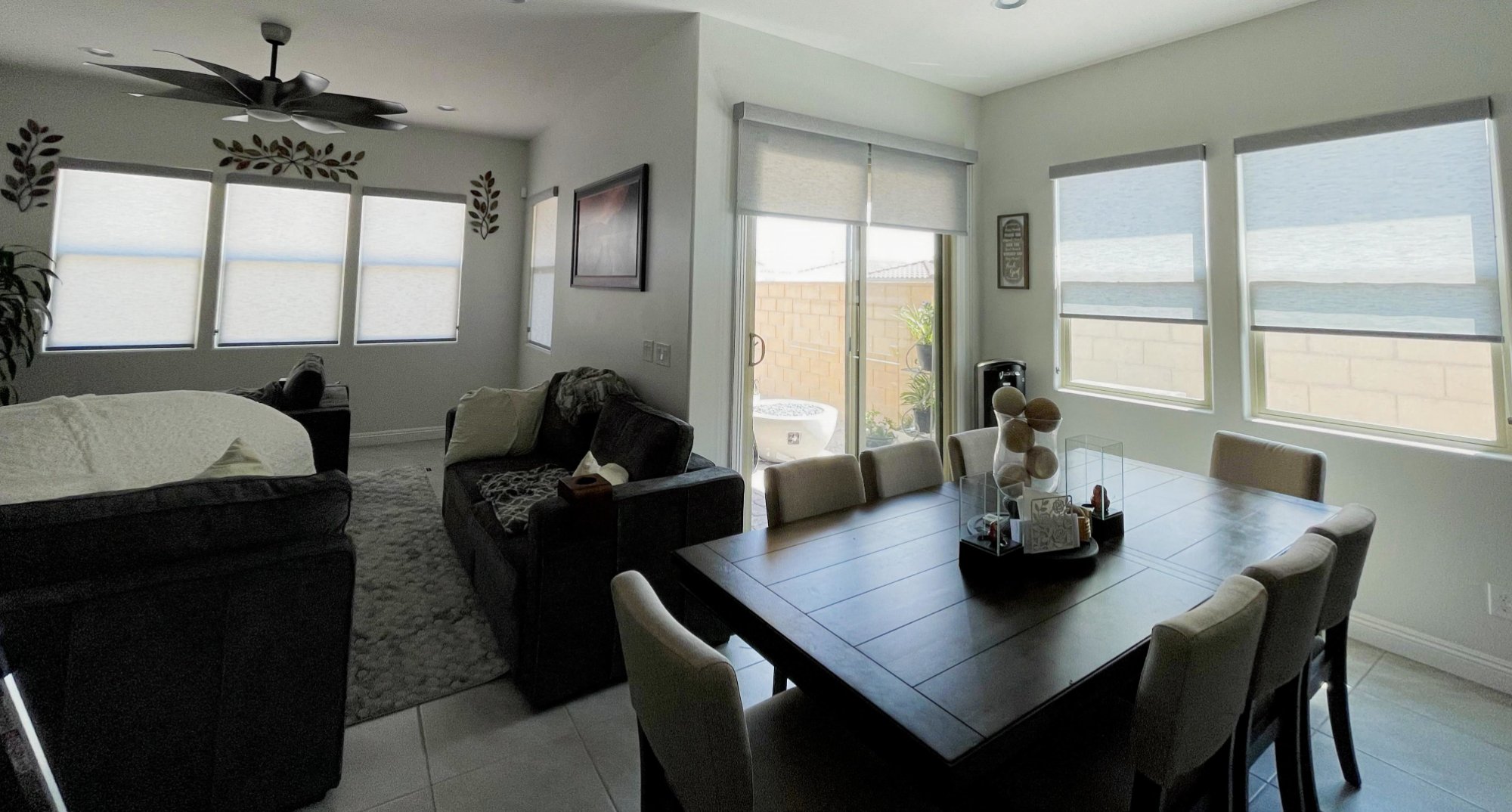 Contemporary roller shade installation – Moonlight Window Fashions Las Vegas